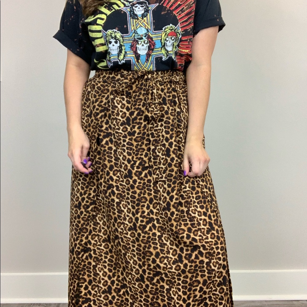 Get Spotted Leopard Maxi Skirt Small Animal Print - Picture 8 of 8